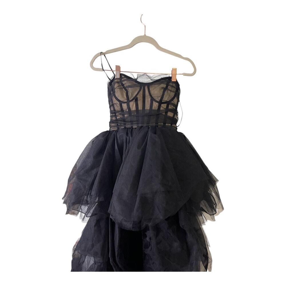 NBD Paula Corset Gown Strapless Tulle Ruffle Evening Gala Formal Party Prom XS - Picture 6 of 16